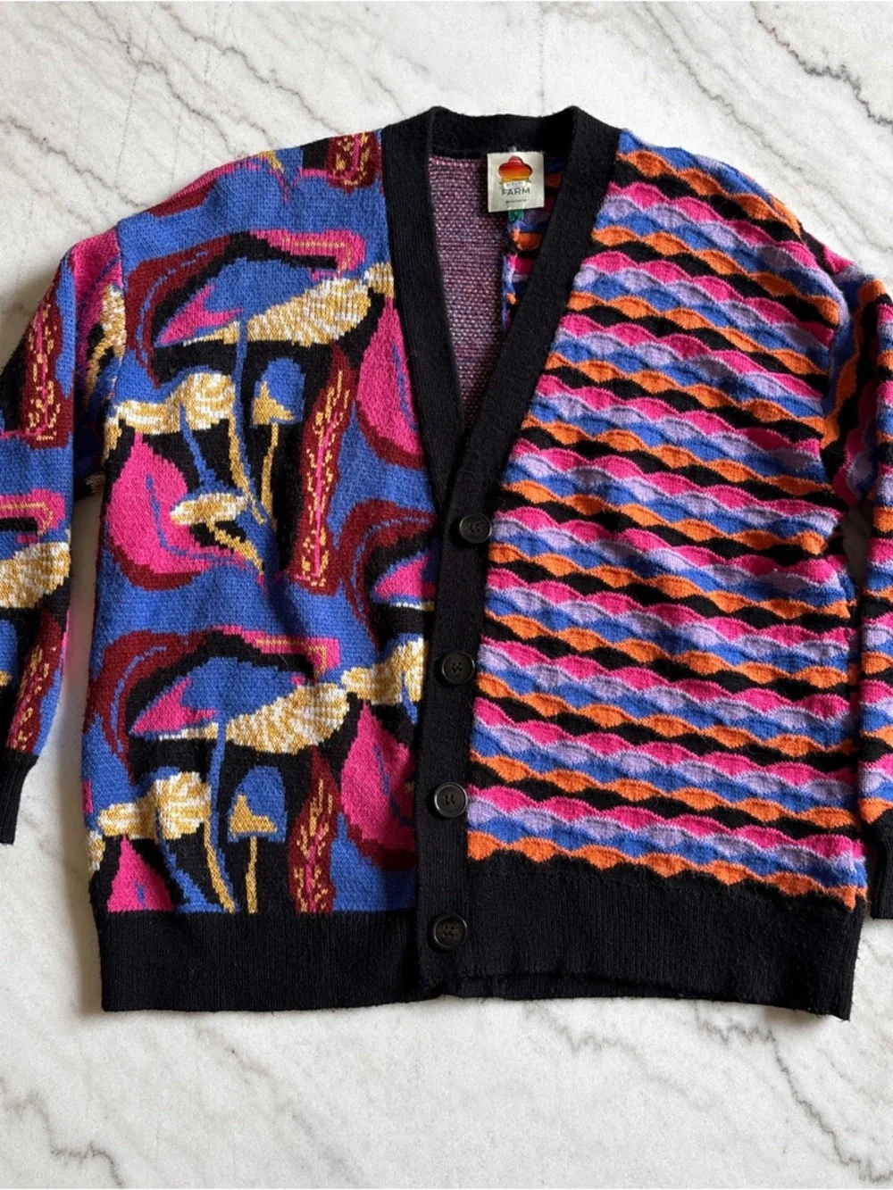 FARM Rio Mixed Mushrooms Knit Cardigan - Multicolor - Picture 3 of 10